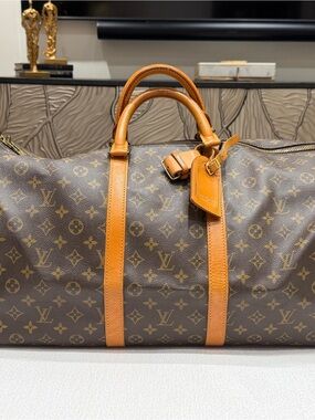 Louis Vuitton Keepall 55 Monogram Canvas Travel Duffle Bag Vintage LV ✈️
